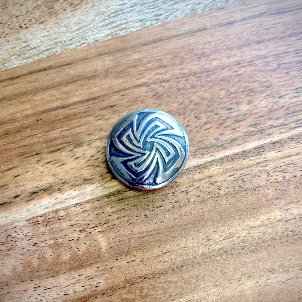 Silver Vintage Spiral Button Cover
